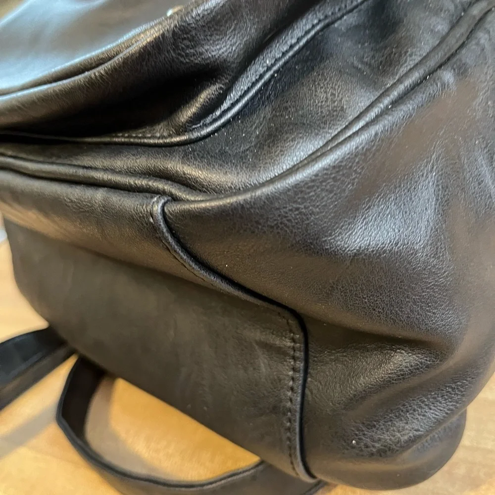 Faux Leather Backpack